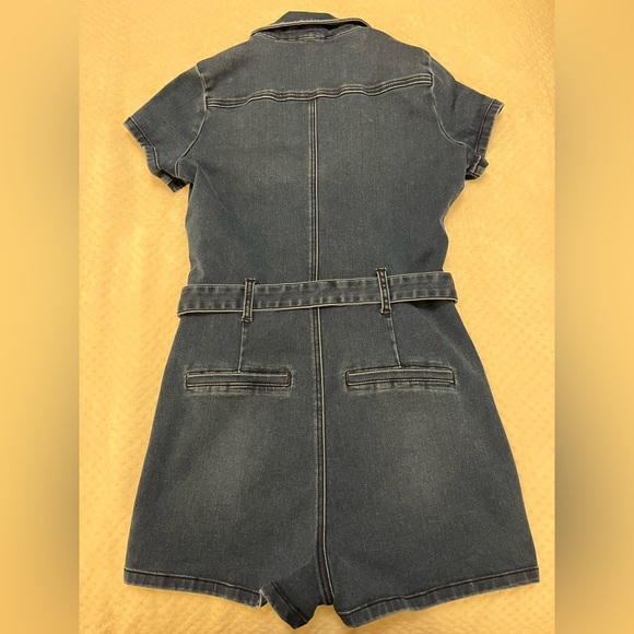 G BY GUESS SS Denim Romper with Detachable Belt - Picture 2 of 4